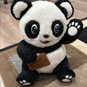 Charming Black and White Stuffed Panda Bear